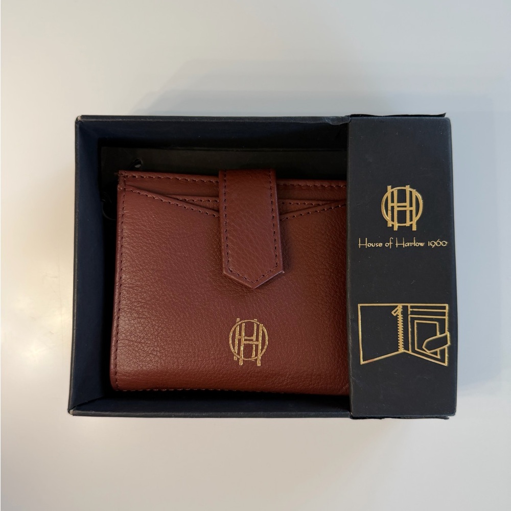 House of Harlow snap-closure small leather wallet